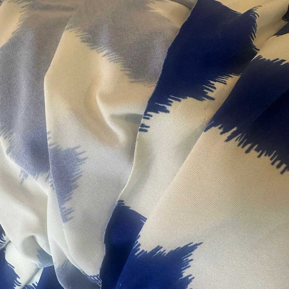 T-Bags Los Angeles Blue and White Chevron Print Jersey Maxi Dress sz XS - Picture 12 of 16
